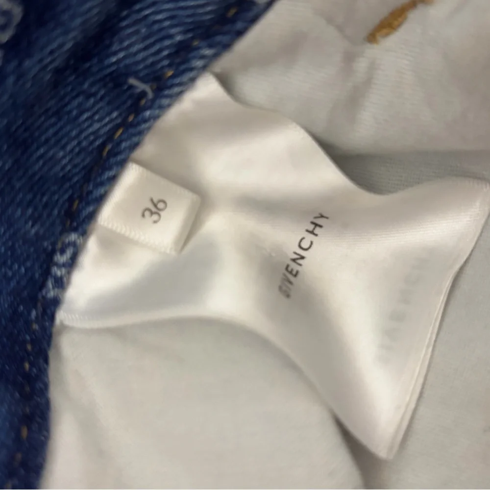 Givenchy Blue Denim Logo Monogram jeans mini skirt. - Picture 3 of 5